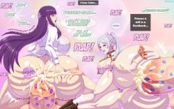 2025 2boys 2girls anal anal_sex big_ass big_breasts big_penis biting_lip blue_lipstick cum cum_in_ass cum_inside dialogue english english_text ero-enzo female fern_(sousou_no_frieren) frieren heart hyper hyper_penis lipstick lipstick_mark lipstick_on_penis male nipples pale-skinned_female pale_skin plap purple_hair purple_lipstick rtenzo sousou_no_frieren tagme veiny_penis watermark white_hair writing_on_body zoning_out