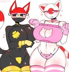 2girls cat_ears cat_tail catgirl countryhumans countryhumans_girl egypt_(countryhumans) japan_(countryhumans) kak0yt0_chel