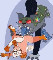 1boy anus artist_request beastiality canine canine_genitalia cuntboy dandy's_world feral_on_anthro intersex knot licking_pussy male monster pebble_(dandy's_world) questionable_consent roblox shrimp shrimpo_(dandy's_world) throbbing_penis twisted_pebble_(dandy's_world) zoophilia
