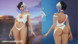 3d asian ass ass_focus luna_snow luna_snow_(marvel_rivals) marvel marvel_rivals mod white_skin