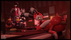 2girls 3d_(artwork) 4boys anal anal_sex angry anthro armada_(artist) ass avian balls being_watched beverage big_butt bird blitzo_(helluva_boss) canid canid_demon canine cheating cheating_boyfriend coffee demon digital_media_(artwork) faceless_character faceless_human faceless_male facial_tattoo female furry garry's_mod genitals group hand_on_butt hellhound helluva_boss hi_res horn human humanoid_genitalia humanoid_penis imp interspecies knife looking_at_another looking_at_partner loona_(helluva_boss) male male/male mammal millie_(helluva_boss) moxxie_(helluva_boss) multicolored_body mythological_canine mythological_creature mythology nude office_sex owl penetration penis pubes red_body red_eyes sex smile stolas_(helluva_boss) t_square_position table_sex tail tattoo vein veiny_penis wolf wolf_girl yellow_sclera
