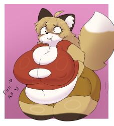 anthro bbw big_breasts breasts cleavage female fujiko_(inazuma_kat) furry huge_breasts inazuma_kat overweight tagme thick_thighs wide_hips