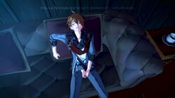 1boy 3d 3d_animation blender blush childe_(genshin_impact) clothed_male genshin_impact ginger hoyoverse legs_spread lustfuldoodles male male_focus male_masturbation male_only masturbation mihoyo short_hair sound tagme tartaglia_(genshin_impact) video