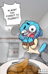 cartoon_network feces_pile gumball_watterson lollipopcon nicole_watterson scat shitpile the_amazing_world_of_gumball toilet toilet_use