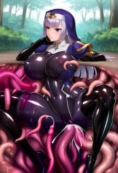 ai_generated anal_sex bodysuit breast_squeeze civitai cum_in_ass cum_in_pussy female fucked_through_clothes irina monster_rape nun oral oral_sex restrained rindou_aya_style tentacle tentacle_pit tentacle_rape tentacle_sex vaginal_penetration vaginal_sex