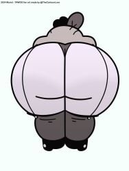 accurate_art_style big_ass big_thighs black_and_white cartoon_network female first_porn_of_character gilf mature_female muriel_(the_amazing_world_of_gumball) simple_background the_amazing_world_of_gumball the_cartoon_love thick_ass thick_thighs