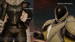 3d 3d_(artwork) armor armored_female armored_male blender blender_(artwork) blender_(software) breasts cloak clothed clothed_female clothed_male comic comic_panel comic_strip destiny_(game) destiny_2 dialogue dont_bully_(artist) faceless_character faceless_female faceless_male fire funny guardian_(destiny) hand_on_hip helmet helmet_covering_face hunter_(destiny) inside lady_efrideet large_ass large_butt large_thighs meme_reference no_sex no_sex(yet) slim_waist text text_dialogue thick thick_ass thick_thighs thin_waist titan_(destiny)