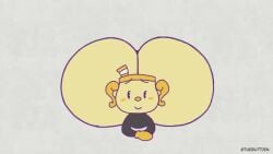 animated ass_bigger_than_head ass_jiggle big_ass big_butt cuphead_(game) fart fart_cloud fart_fetish farting ms._chalice tagme thebuttden video video_games