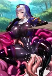 ai_generated anal_sex bodysuit breast_squeeze civitai cum_in_ass cum_in_pussy female fucked_through_clothes irina monster_rape nun oral oral_sex restrained rindou_aya_style tentacle tentacle_pit tentacle_rape tentacle_sex vaginal_penetration vaginal_sex