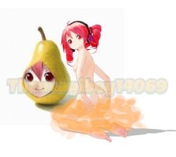 3d 3d_(artwork) ass ass_focus fart fart_cloud fart_fetish farting headphones kasane_teto meme mikumikudance mmd naked naked_female nude nude_female pearto red_eyes red_hair shitpost twintails vocaloid white_background