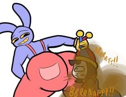 1boy 1girls artist_request big_ass dominant_male dominant_male_submissive_female fart fart_cloud farting_in_face female femsub jax_(the_amazing_digital_circus) male male_fart male_on_female maledom maledom/femsub pomni_(the_amazing_digital_circus) submissive_female tagme text the_amazing_digital_circus