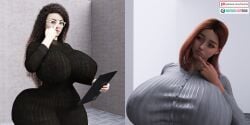 2girls 3d ass_bigger_than_head big_breasts breasts breasts_bigger_than_head bust busty chest chloe_lambert curvaceous curvy curvy_figure eileen_rivers enormous_ass enormous_breasts enormous_thighs female gigantic_ass gigantic_breasts gigantic_thighs hips hourglass_figure huge_breasts hyper hyper_ass hyper_breasts hyper_thighs large_breasts legs light-skinned_female light_skin massive_ass massive_breasts massive_thighs mature mature_female original original_character original_characters slim_waist thick thick_hips thick_legs thick_thighs thighs tonices top_heavy voluptuous voluptuous_female waist wide_hips