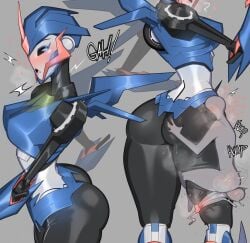 1girls alien alien_girl alien_humanoid arcee arcee_(prime) autobot blue_body human_on_robot minicop2001 robot robot_girl robot_humanoid size_difference transformers transformers_prime