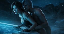 3d 3d_(artwork) 3d_model ai_generated dante devil_may_cry lara_croft lara_croft_(survivor) leshay7 tomb_raider tomb_raider_(survivor)