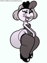 accurate_art_style big_thighs black_and_white cartoon_network female first_porn_of_character gilf mature_female muriel_(the_amazing_world_of_gumball) simple_background the_amazing_world_of_gumball the_cartoon_love thick_ass thick_thighs