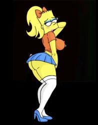 1girls after_transformation bart_simpson bartina_simpson bedroom_eyes big_ass big_breasts bimbofication bimbofied curvaceous female female_only genderswap_(mtf) high_heels horny_female miniskirt ponytail rule_63 standing the_simpsons