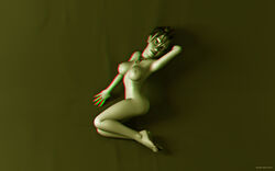 1girls 3d alternate_version_available arcadonna artist_name bare_shoulders barefoot big_breasts busty choker cleavage curvy detailed_background erect_nipple erect_nipples eyelashes female female_only front_view hourglass_figure human kondaspeter lipstick looking_at_viewer lying makeup nail_polish naked nude pink_lipstick pose posing shiny shiny_skin short_hair solo star_wars voluptuous wide_hips