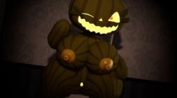 3d big_breasts breasts cute female five_nights_at_freddy's five_nights_at_freddy's_4 halloween jack_o_pumpkin_(fnaf) looking_at_viewer nude pumpkin_girl pumpkin_head source_filmmaker wink