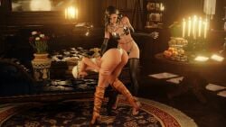 2girls 3d breasts ciri curvaceous curvy curvy_figure female hips hourglass_figure legs light-skinned_female light_skin mature mature_female robdecado slim_waist sorceress the_witcher_(series) thick thick_hips thick_legs thick_thighs thighs top_heavy voluptuous waist wide_hips wiedźmin yennefer