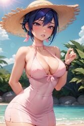 ai_generated anime beach dress female japanese manga sexy