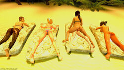 3d anal ass beach bikini breasts cum_in_ass dotasluts female final_fantasy final_fantasy_x futa_on_female futanari intersex jill_valentine jill_valentine_(blonde) juliet_starling lara_croft lara_croft_(survivor) large_breasts lollipop_chainsaw lulu_(final_fantasy) metal_gear_solid metal_gear_solid_v on_stomach palm_tree panties ponytail prone prone_bone quiet_(metal_gear) resident_evil stockings striped_bikini striped_panties tomb_raider tomb_raider_(survivor) torn_legwear torn_stockings