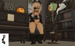 1girls 3d big_breasts big_butt big_thighs black_clothing bottomless breasts_out clothing fuzzy halloween_costume halloween_decoration halloween_pumpkin halloween_theme headless ninjashyper2 reference_image roblox roblox_avatar robloxian self_upload showing_off tagme