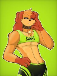 1boy anthro anthro_on_anthro anthro_only brat_(charli_xcx) brat_shirt canine critters_(poppy_playtime) dogday dogday_(poppy_playtime) doggy domestic_dog furry_only male male_only muscular muscular_male no_humans orange_fur orange_skin poppy_playtime poppy_playtime_(chapter_3) sex smiling_critters solo solo_focus solo_male tagme unclaimed