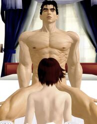 3d cousins fellatio female hetero incest jin_kazama kazama_asuka kazama_jin nude short_hair tekken