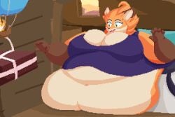 1girls anthro bbw big_breasts breasts canine canine_humanoid cleavage enkahart female female_focus female_only fleet_(dungeons_of_aether) furry huge_breasts overweight rivals_of_aether thick_thighs wide_hips