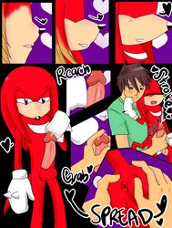 anthro comic cum echidna emerald_(gem) ftm_transformation fur gem gender_transformation handjob human human_on_anthro human_to_anthro interspecies knuckles_the_echidna looking_pleasured male male_only mammal monotreme nude orgasm penis precum red_fur sex sonic_(series) species_transformation spreading transformation yaoi zielloos_(artist)