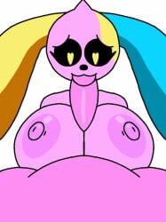 1boy animated balls beat_banger big_breasts big_penis boobjob breasts clothed_female_nude_male female huge_boobs huge_breasts huge_cock kitty_kart_64 paizuri paizuri_under_clothes pink_skin pov pupils rabbit sex sound tagme video yellow_eyes