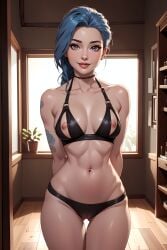 ai_generated blue_hair female jinx_(league_of_legends) league_of_legends solo stable_diffusion