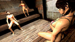 3d bikini breasts chell dotasluts futa_only futanari intersex lara_croft lara_croft_(survivor) left_4_dead penis portal_(series) tomb_raider tomb_raider_(survivor) zoey_(left_4_dead)