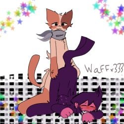 2boys anal biscuit_(kaaatie) cat_ears feline fundamental_paper_education furry gay machine_girl_(kaaatie) penetration pink_skin skary_(kaaatie) tail watermark