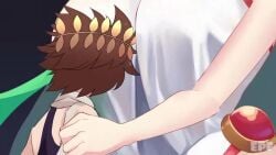 animated big_breasts big_dom_small_sub bigger_female breast_smother epe femdom goddess kid_icarus palutena pit pit_(kid_icarus) smaller_male smothering sound tagme thick_thighs video