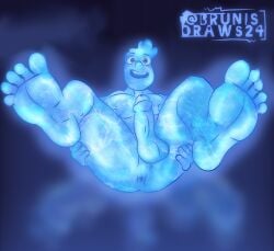 5_toes absurd_res anus ass balls big_balls big_butt big_feet big_penis blue_body blue_eyes brunisdraws butt_grab disney elemental_(pixar) elemental_creature elemental_humanoid feet foot_fetish foot_focus genitals glistening glistening_body gradient_background hand_on_butt hi_res humanoid humanoid_feet humanoid_hands male male_only muscular muscular_male nude open_mouth pecs penis pixar plantigrade reflection reflective_body reflective_floor signature simple_background smile soles solo spread_toes toes wade_ripple water