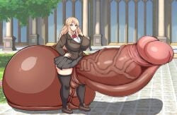 1futa 1futanari balls_bigger_than_body balls_bigger_than_head balls_bigger_than_torso big_breasts big_thighs big_tits blonde blonde_hair bottom_heavy bottomless bottomless_futanari bottomless_skirt breasts_bigger_than_head casual casual_erection casual_exposure censored censored_genitalia censored_penis exposed exposed_balls exposed_penis frown full-package_futanari futa futa_focus futa_only futanari hand_on_hip huge_balls huge_breasts huge_cock huge_dick huge_penis huge_testicles huge_thighs huge_tits hung_futanari hyper hyper_balls hyper_genitalia hyper_penis hyper_testicles lifting_clothing lifting_skirt looking_at_viewer no_dialogue no_text oc ojou-sama original original_character original_characters penis_bigger_than_body penis_shadow penis_under_clothes penis_under_skirt pesshin pixelated_penis school school_uniform schoolgirl_uniform shadow skirt skirt_lift solo solo_focus solo_futa solo_futanari standing standing_position staring staring_at_viewer stocking stockings textless thick_thighs thigh_highs thighhighs uniform vein veins veiny veiny_penis