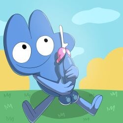 :) algebralien anthro anthro_only battle_for_bfdi battle_for_dream_island blue_penis blue_skin cartoony cumshot digital_media_(artwork) ejaculation four_(bfb) joyful long_penis masturbation object_show object_shows penis pink_tip shaded solo tirathecreator