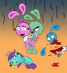 blue_fur bunny color creampie crying crying_with_eyes_open cum_in_pussy cum_on_body cum_on_face dead defeat defeated dog dog_girl evil_face evil_grin evil_smile female female_death furry furry_female furry_only gore gradient_background green_fur heroine jk lina_(yin_yang_yo!) loser losing male male_death male_ryona noseless on_model pink_fur rabbit rape raped_by_enemy raped_female severed_head sharp_teeth tears tears_of_pain unknown_species what yang_(yin_yang_yo!) yin_(yin_yang_yo!) yin_yang_yo! yuck_(yin_yang_yo!)