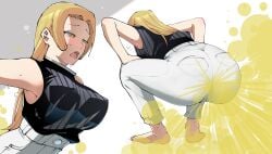 1girls anonymous_artist ass_focus big_ass big_butt big_thighs blonde_hair fart fart_cloud fart_everywhere fart_fetish farting farts fat_ass female female_only hands_on_knees huge_ass huge_butt huge_thighs jujutsu_kaisen leaning_forward no_shoes open_mouth squatting thick thick_ass thick_thighs thighs yuki_tsukumo