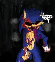 blood male_only muscular_male precum_drip solo solo_focus solo_male sonic.exe sonic.exe_(character) sonic.exe_(creepypasta) sonic.exe_(series) woods