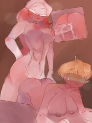 countryhumans countryhumans_girl cum female futa_on_female futanari lithuania_(countryhumans) onlyramita poland_(countryhumans)