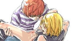 anal bottomless death_note mail_jeevas male matt_(death_note) mello mihael_keehl multiple_males sex tagme yaoi