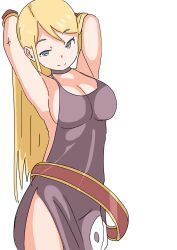 1girls armpits arms_behind_head artist_request belt big_breasts blonde_hair blue_eyes blush bonne_jenet breasts busty cleavage dress fatal_fury female female_only garou:_mark_of_the_wolves half-closed_eyes jenet_behrn king_of_fighters large_breasts long_hair looking_at_viewer pose posing seductive seductive_smile sensual sexy_armpits sideboob sleeveless smile solo