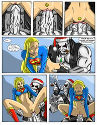 christmas comic dc dc_comics female happy_holidays karmagik lobo_(dc) male supergirl superman_(series)