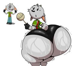 ass big_ass big_butt bottom_heavy breathotter bubble_ass bubble_butt cartoon_network flavio huge_ass looking_at_viewer looking_back non-human non-human_only toony