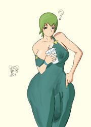 1futa balls big_ass big_breasts big_hips big_penis breasts clothed clothing dress eating_cum flaccid foo_fighters fully_clothed futa_only futanari green_hair human jojo's_bizarre_adventure jolyne_kujo light-skinned_futanari light_skin penis penis_under_clothes positives_(artist) short_hair solo standing stone_ocean thick_thighs wide_hips