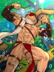 bara eremite_(genshin_impact) game genshin_impact kheng0122 male muscle solo solo_male tagme