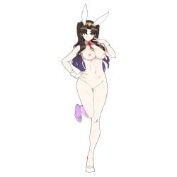 1girls blue_eyes breasts bunny_ears bunny_girl completely_nude completely_nude_female fate/grand_order fate_(series) long_hair nude nude_female simple_background solo standing terebozu92 tohsaka_rin transparent_background twintails wrist_cuffs