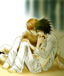 artist_request death_note l_lawliet light_yagami tagme yaoi